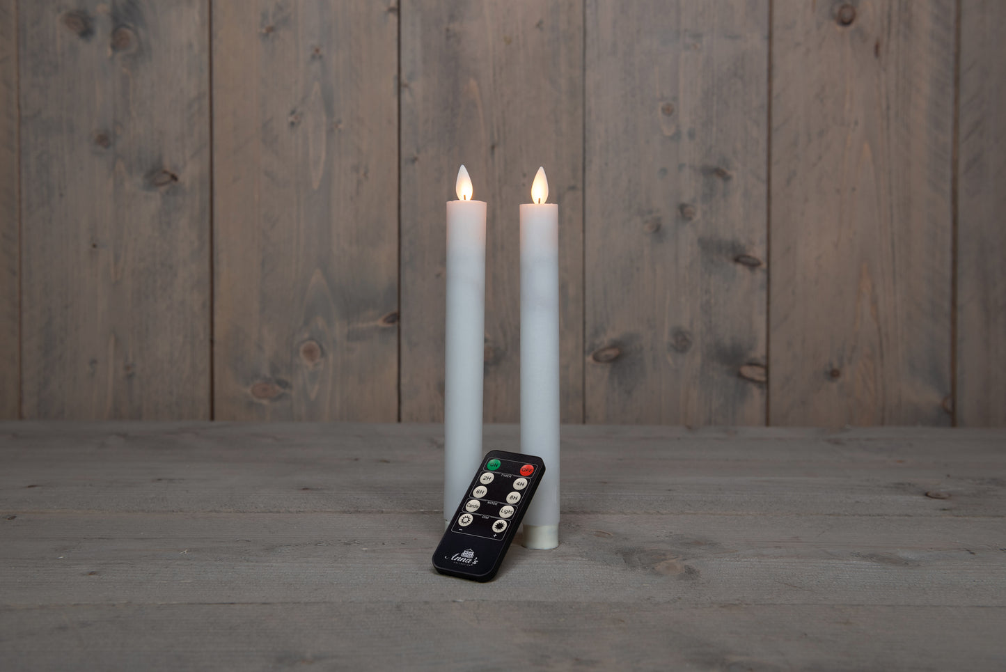 2 pc's Flameless White Taper -kaarsen - Batterij Werk met afstandsbediening