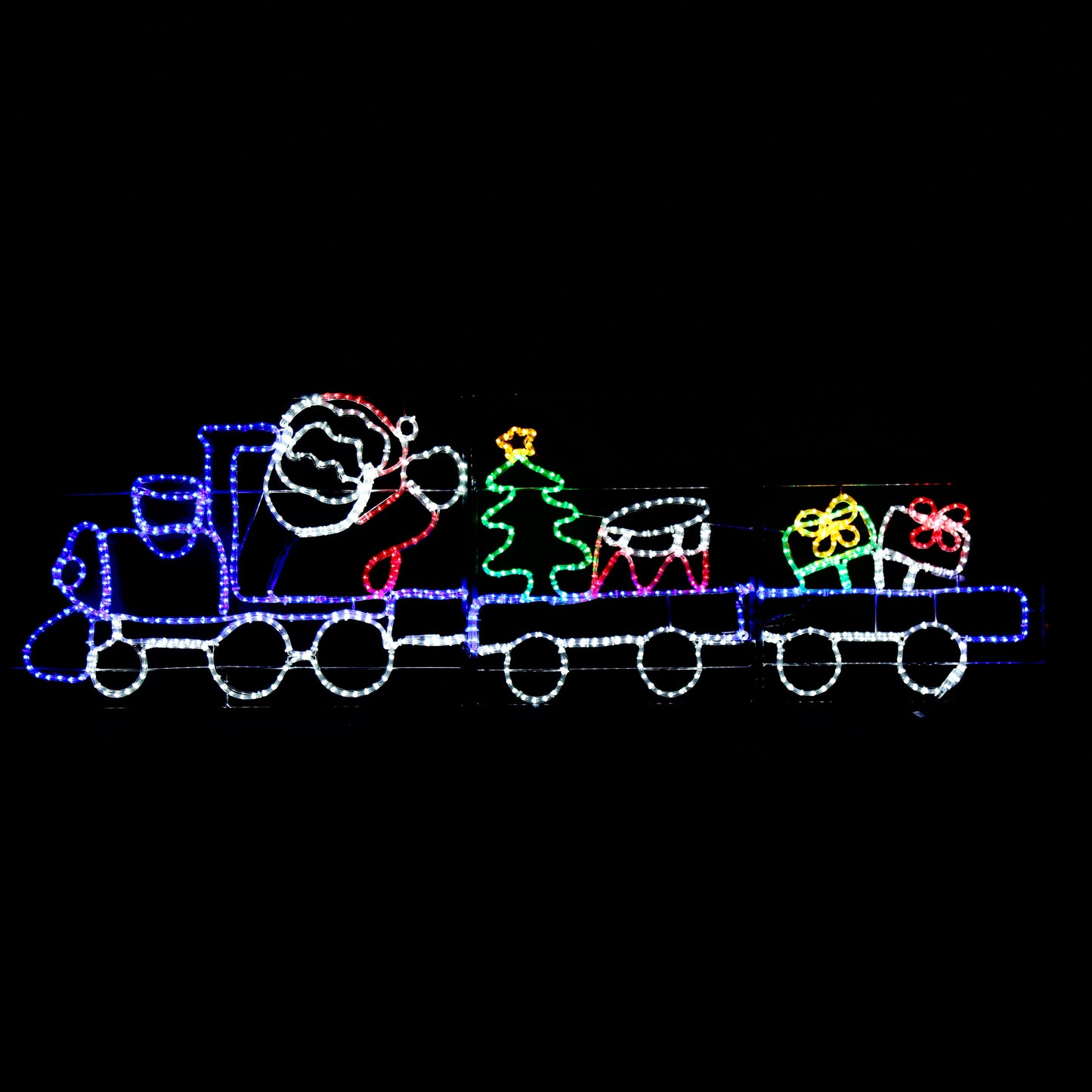 Santa's Train - outdoor Christmas lights - 78x258cm