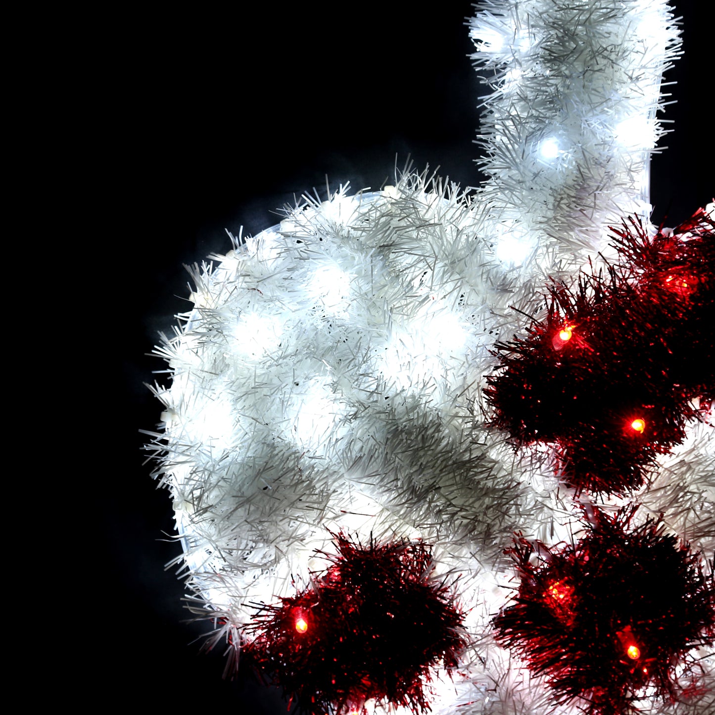 LED Sign heart. Christmas ligths outside