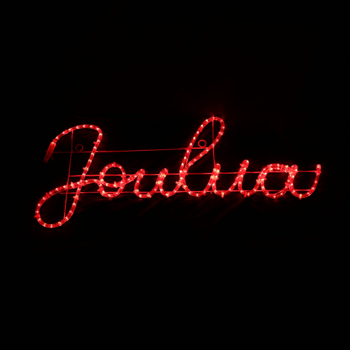 LED-Motiv - Hyvää Joulua - rotes Schild