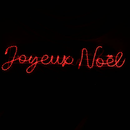 Rood Joyeux Noël LED-bord 43x181