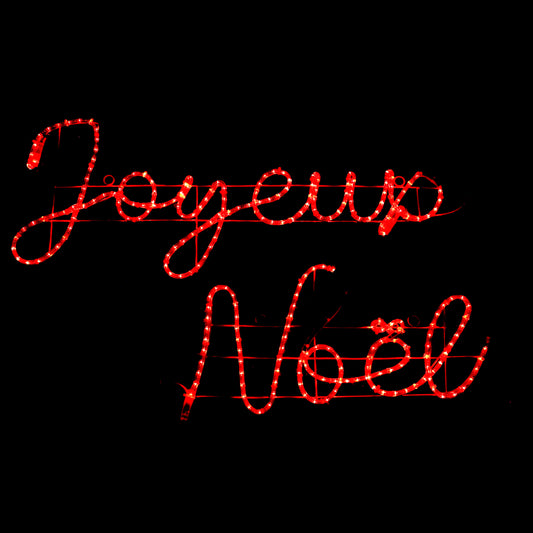 Rood Joyeux Noël LED-bord 43x181