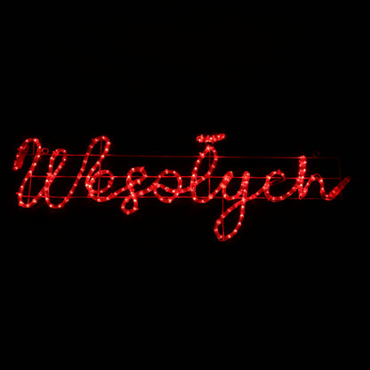 LED-bord Wesołych Świąt - 44x173cm - buiten kerstverlichting