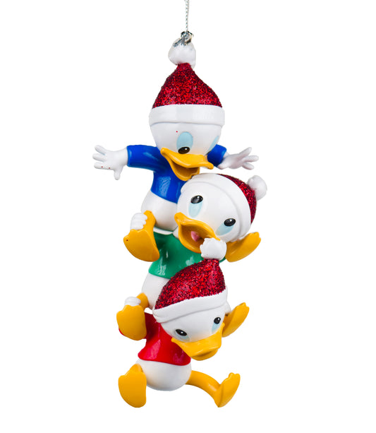 13,5 cm Disney Kerstornament - Kwik, Kwek en Kwak