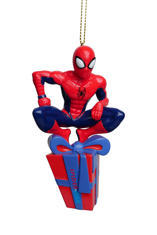 Spiderman bovenop Christmas Gift Christmas Ornament