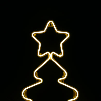 Neon-Weihnachtsbaum 52x43 cm - Warmweiß