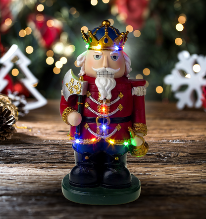 Red Nutcracker with beautiful details and LED