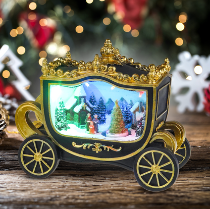 Scène de Noël dans Royal Wagon - Village de Noël