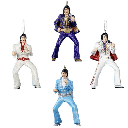 11,5 cm Elvis Weihnachtsornament Überraschung - 1 Stk