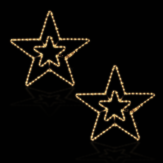 2 Stars Christmas Light 57x55 - Outdoor LED